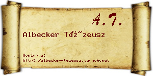Albecker Tézeusz névjegykártya